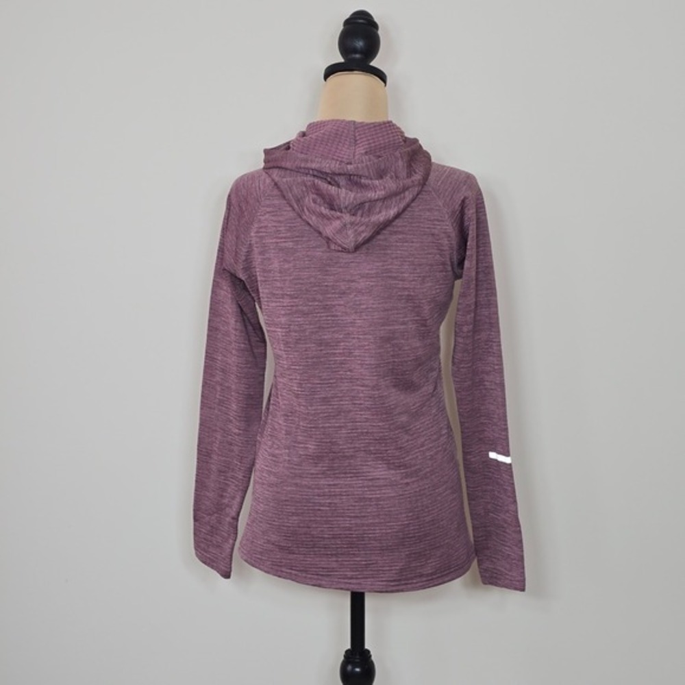 RBX Womens Heathered Dusty Rose Activewear Hoodie Small Waffle Lined - Picture 2 of 6